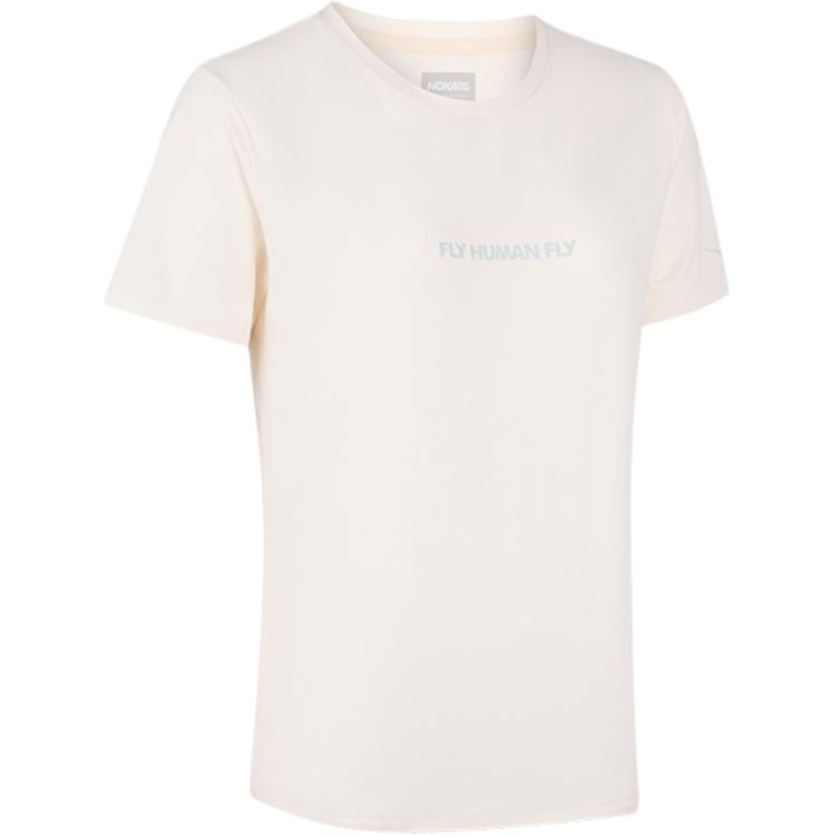 

Hoka One One Short Sleeve Lightweight Versatile Round Neck T-Shirt Women Tops Plaster-White 1171811 XS