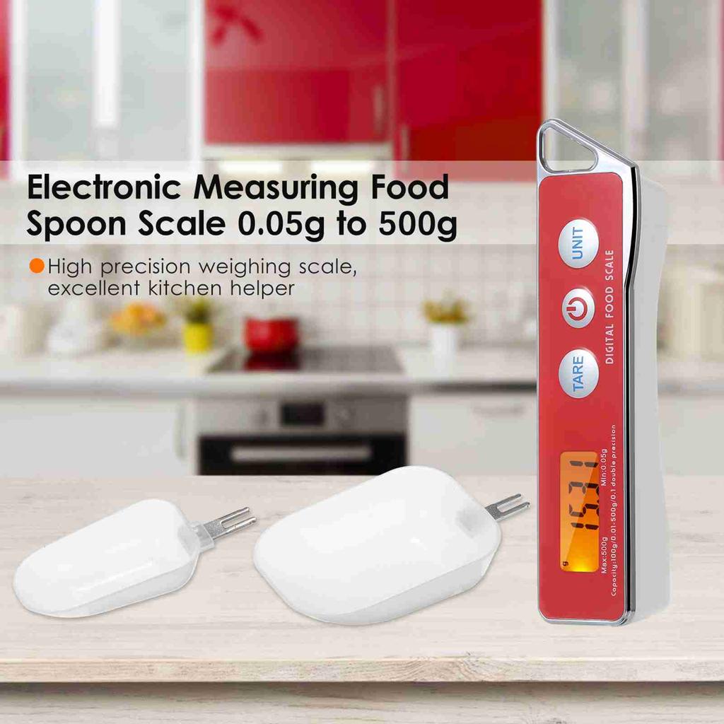 Digital Spoon Scale Electronic Measuring Spoon Scale Household Kitchen Spoon Scale Food Scale with Tare Function Capacity 0.05g
