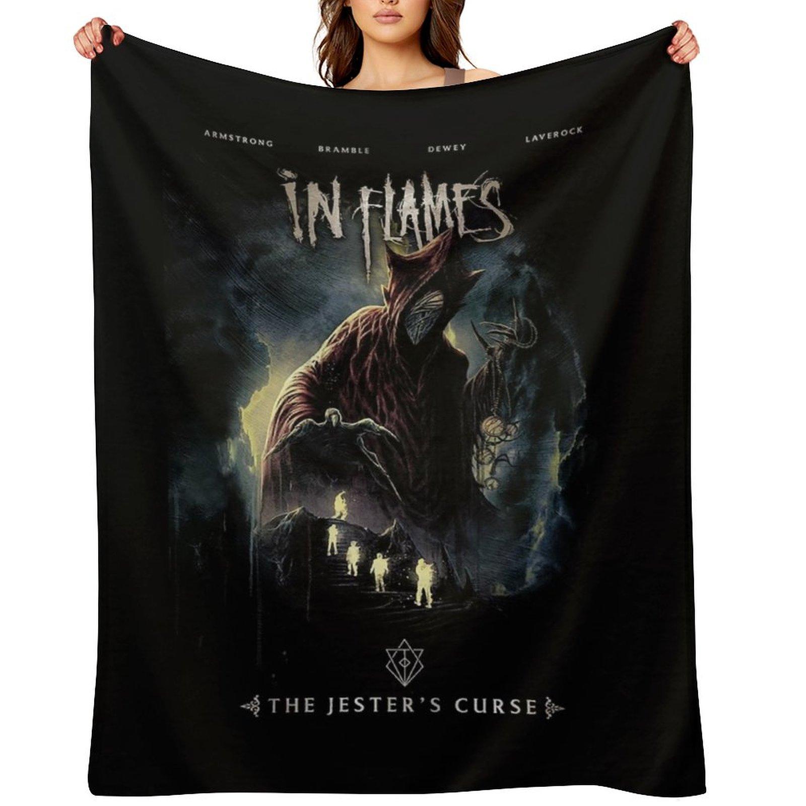 In Flames Throw Blanket Sleeping Bag cosplay anime Thins Winter beds Blankets 30x40in