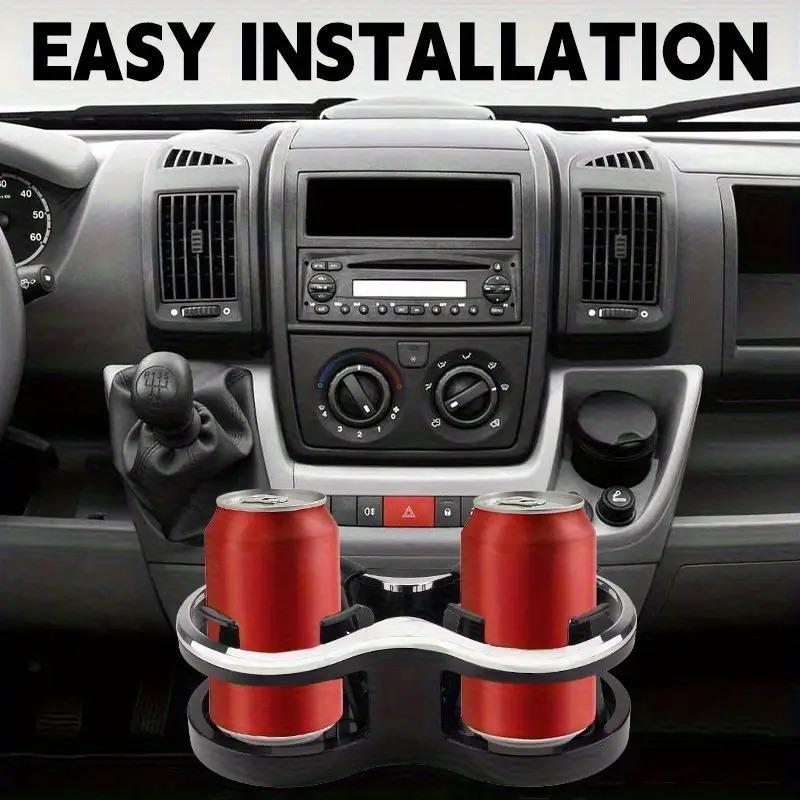 Double Mouth Car Cup Holder for Peugeot Boxer Fiat Ducato Citroen Relay 2006-2023 Vehicle Beverage Bracket Organizer