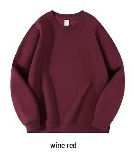 Unisex Heavyweight Cotton Crewneck Sweatshirt - Loose Fit, Solid Colors, Basic Style