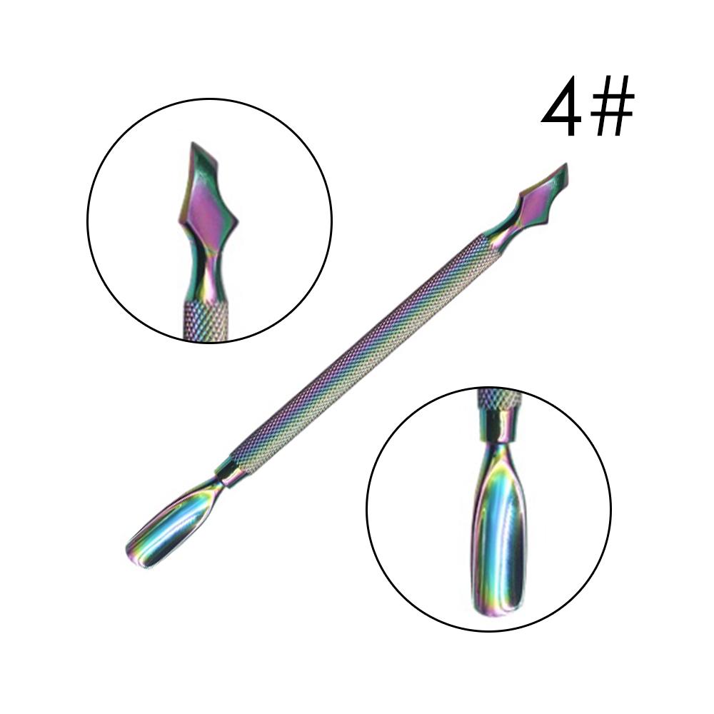 Nail Art Cuticle Pusher Double-end Finger Cuticle Manicure Stainless Steel Dead Skin Remover Trimmer