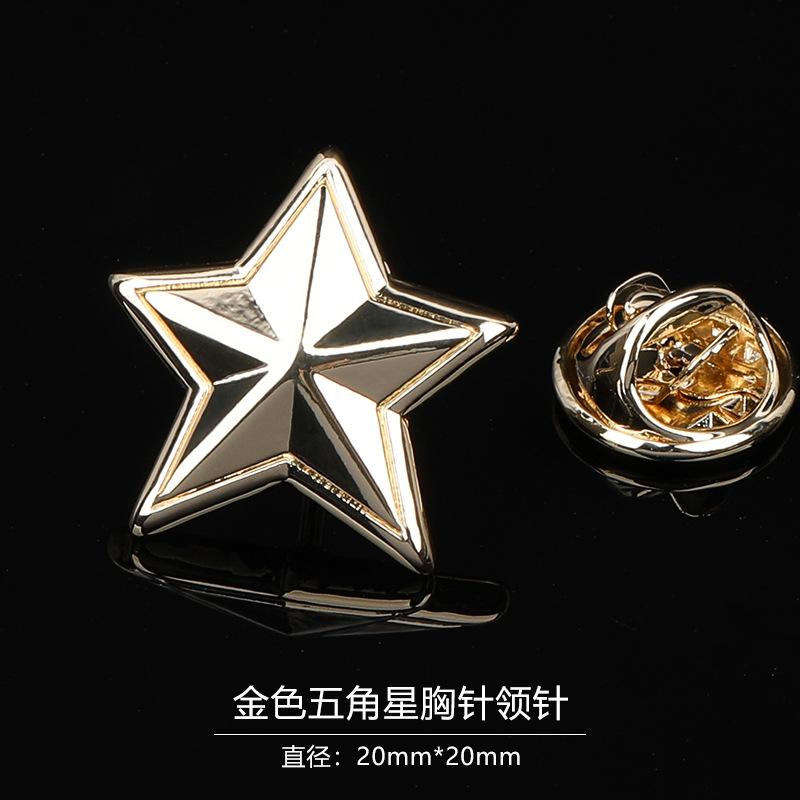 Gift Box Men'S Fashion Temperament Crystal Brooch Collar Pin Suit Brooch Collar Pin Trend Corsage