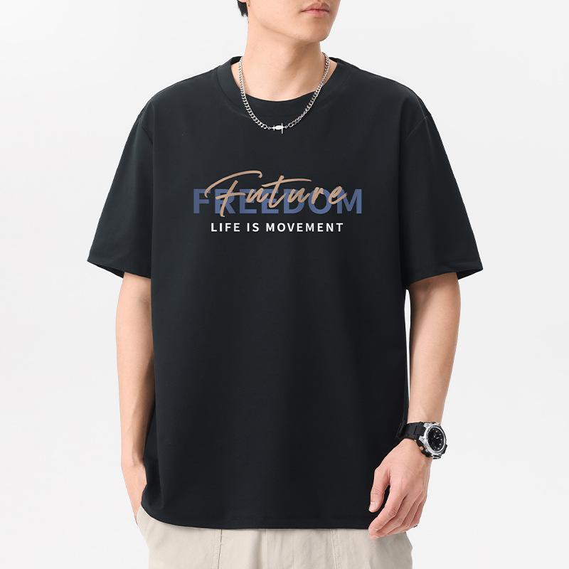 Multicolor Oversized Men's Short Sleeve T-Shirt 100% Cotton Man Streetwear Tee