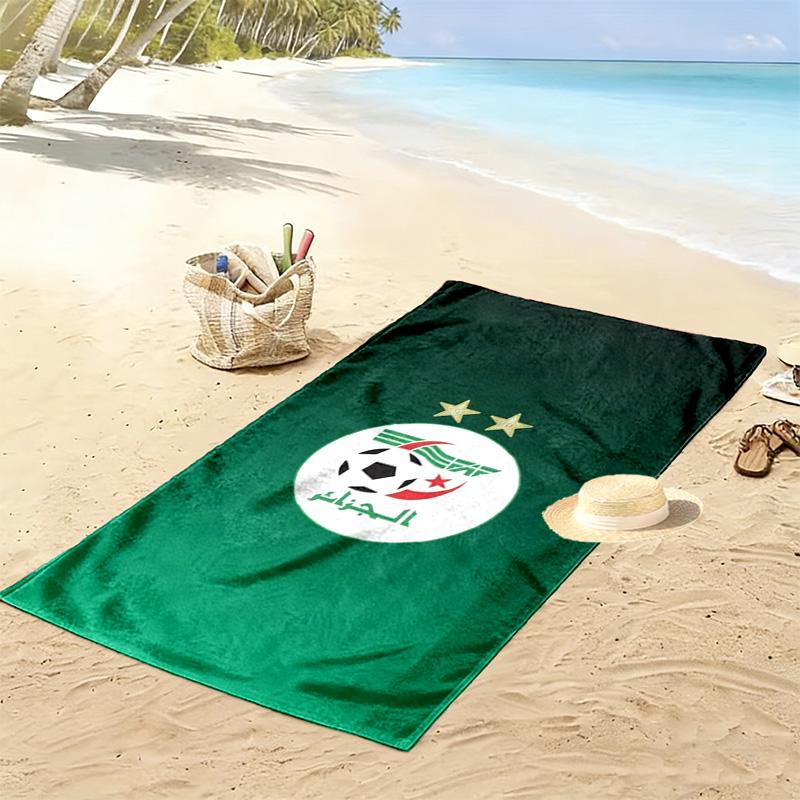 Fédération Algérienne De Football Print Beach Towel, Large Soft Quick Dry Towel for Beach Camping Swimming