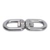 1Pcs 304 Stainless Steel 8 Ring Hook Eye Connectors Marine Anchor Swivel New Carabiner Clasp