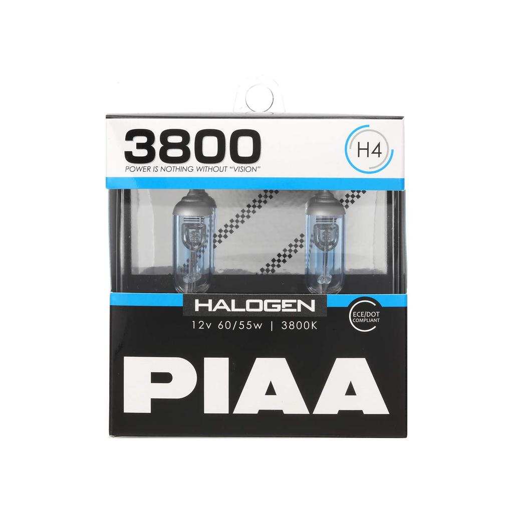 PIAA H4 3800K Halogen Headlights and Fog Lamps, 2-Pack, 12V 60/55W, ECE Compliant, HS704, Vehicle Inspection Compliant