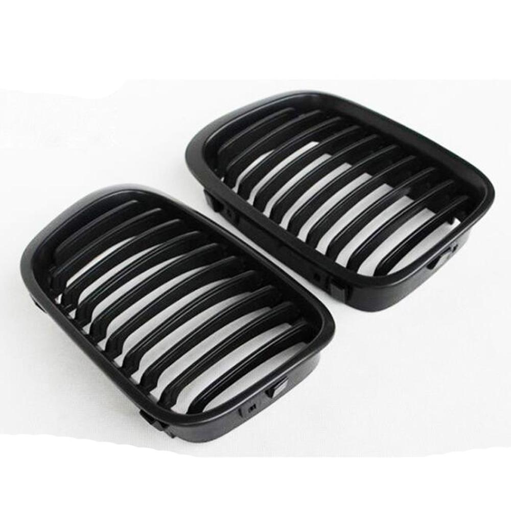 Gloss black Front Kidney Grille Slat Style Grill for For BMW E46 4 door 1998 1999 2000 2001 Car styling