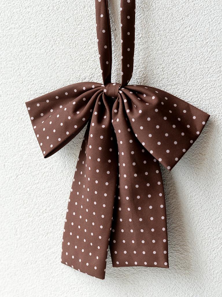 Kids Fashion Collared Brooch With Polka Dot Design For Casual School Wear And Youth