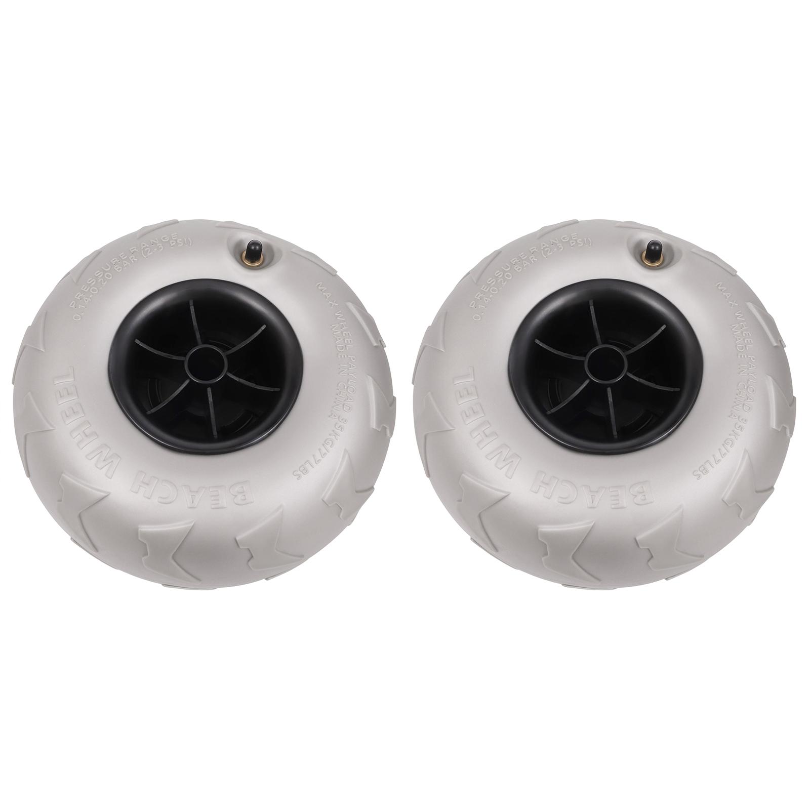 

88.18Lbs, 2 Packs Beach Balloon Wheels 9inch Inflatable Replacement Sand Tire, Kayak Dolly Canoe Fishing Cart DIY Beach Wheels срібний