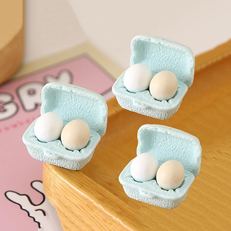 3Boxes Simulation Eggs With Tray Model Miniature Mini Eggs Kitchen Decor Kitchen Accessories