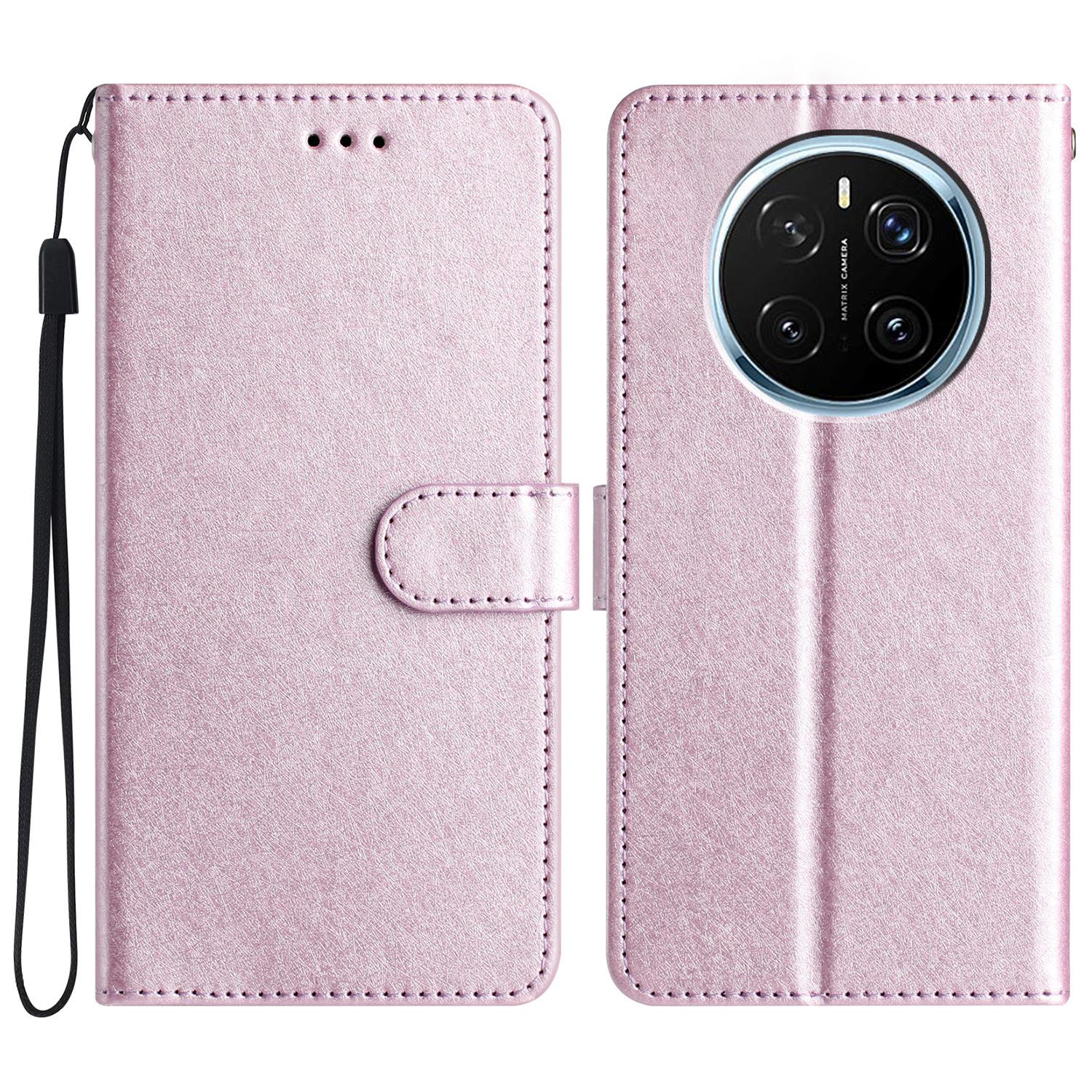 

For Honor Magic7 Pro 5G Wallet Case Leather Folio Phone Cover Magnetic Clasp Light Purple