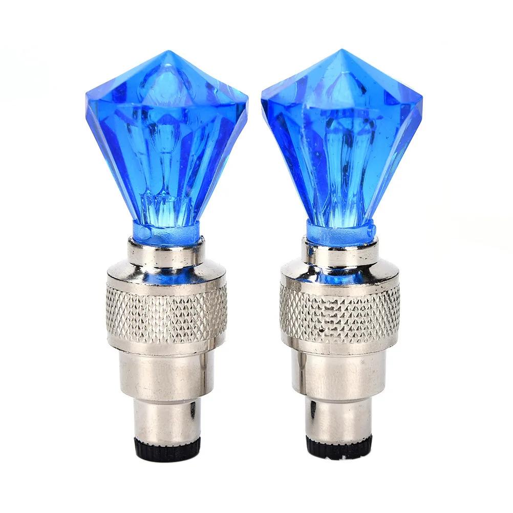 2Pcs Bicycle Valve Light LED Bike Wheel Light Tire Valve Cap Neon Lamp Waterproof Tyre Wheel Valve Caps Auto Accessories