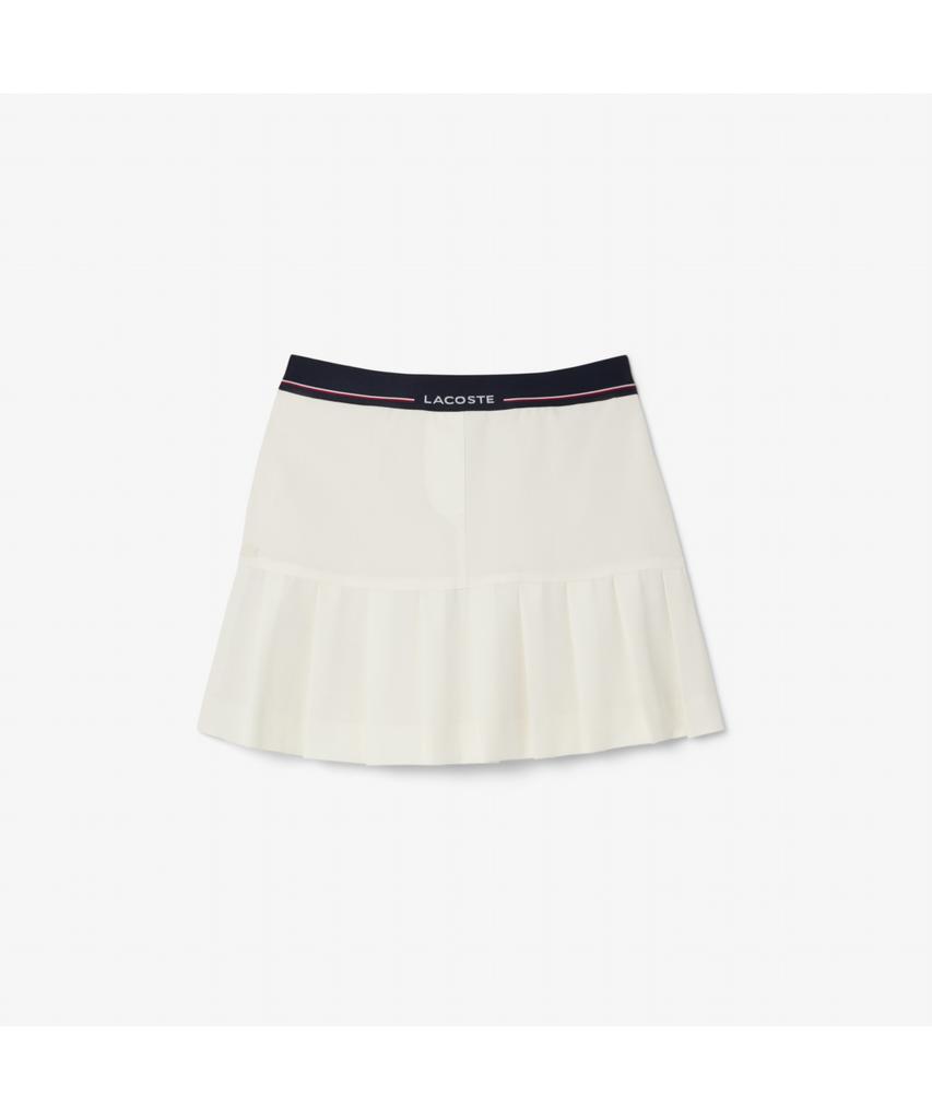 Lacoste Women'S Logo Banded Pleated Mini Skirt Jf5323-55N Xfj
