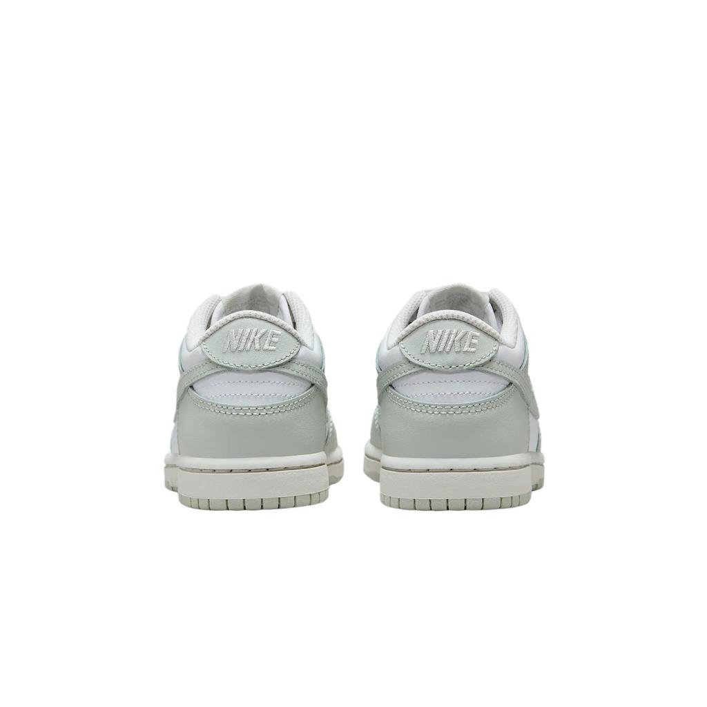 Nike Leather Dunk Low Comfortable Fashionable Versatile Low-Top Kids Sneakers Kids Sneakers Silver White FB9108-124