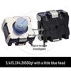 Silent Silicone Waterproof Tactile Switch 5.3x5.4x3.8-4.3H Round Head 2-Pin