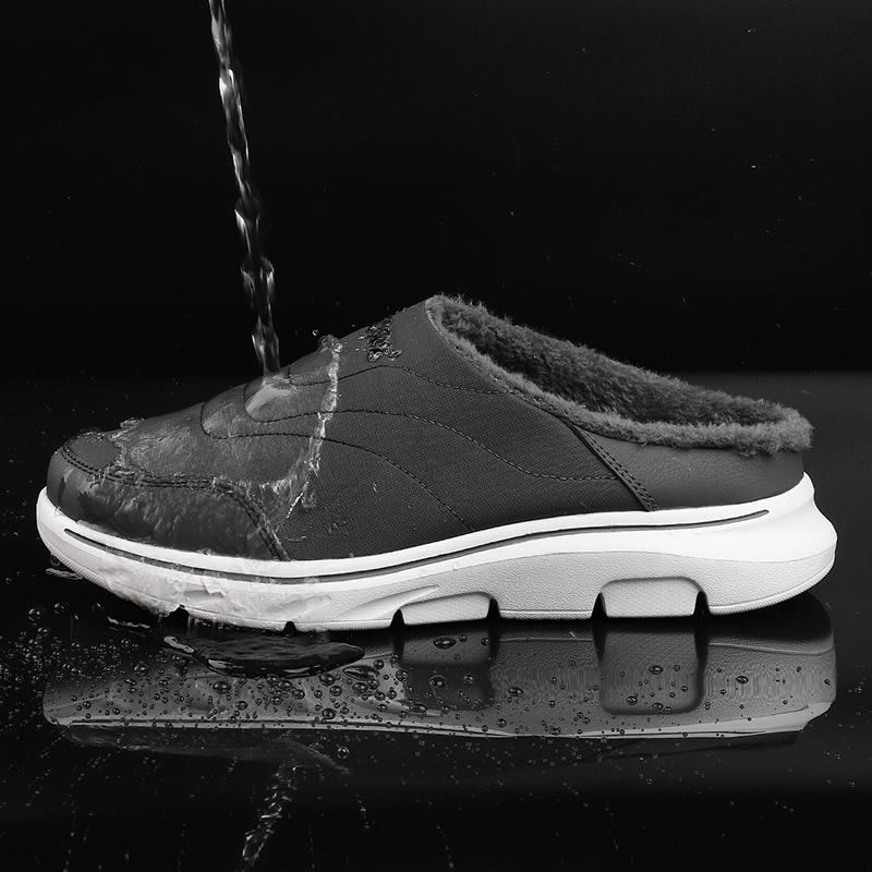 Winter Plush Warm Slippers Men Women Cotton Shoes Elastic Casual Walking Shoes Indoor Outdoor Flats Big Size 36-48