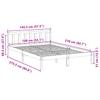 Solid Wood Bed Extra Long without Mattress 140x210 Pine Wood