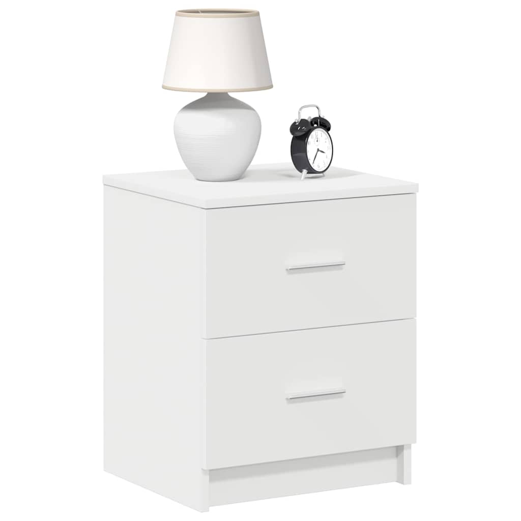 Nightstand with 2 Drawers White 40 x 36 x 50 cm