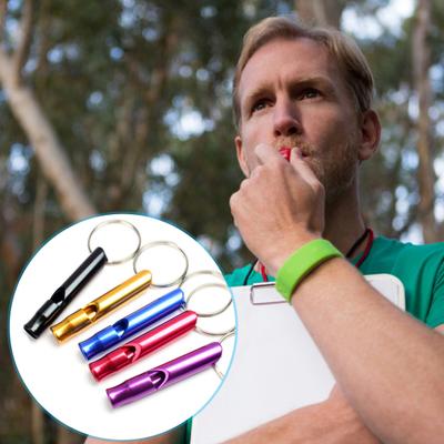 3Pcs Emergency Whistles Multifunction Super Loud Shrill Sound with Keychain Anodic Treatment Signaling Portable Outdoor Survival Whistles Keyrings