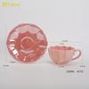Gorąca wyprzedaż Modne Dziewczęce Popołudniowa Herbata Domowy Płatki Ceramiczny Kubek Filiżanka do Kawy 290ml Luksusowy Ładny Zestaw Filiżanka i Spodek