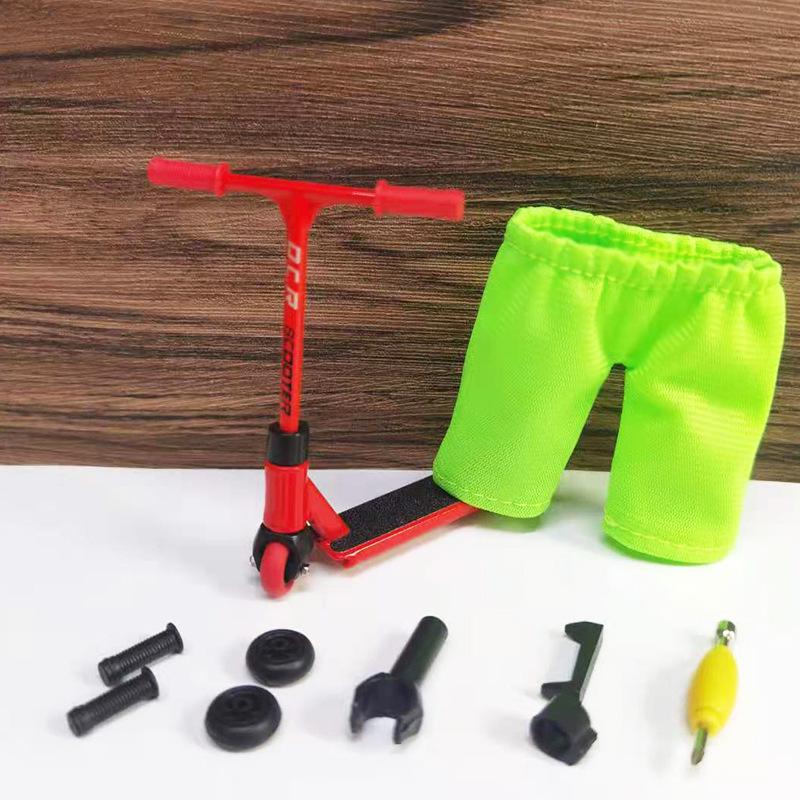 Alloy Finger Scooter and Skateboard Cross-Border Toy Set