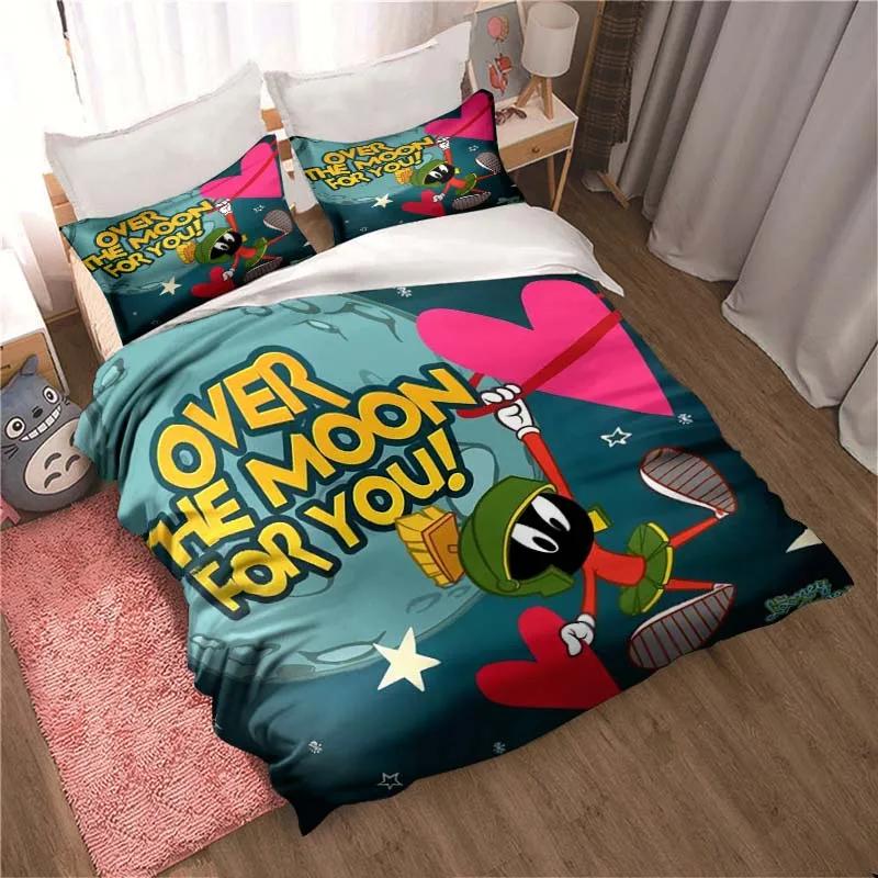 3D Print Game Marvin The Martian Cartoon Bedding Collection Double Twin King Duvet Cover Comforter Pillowcase Boys Girls Adults Bedroom