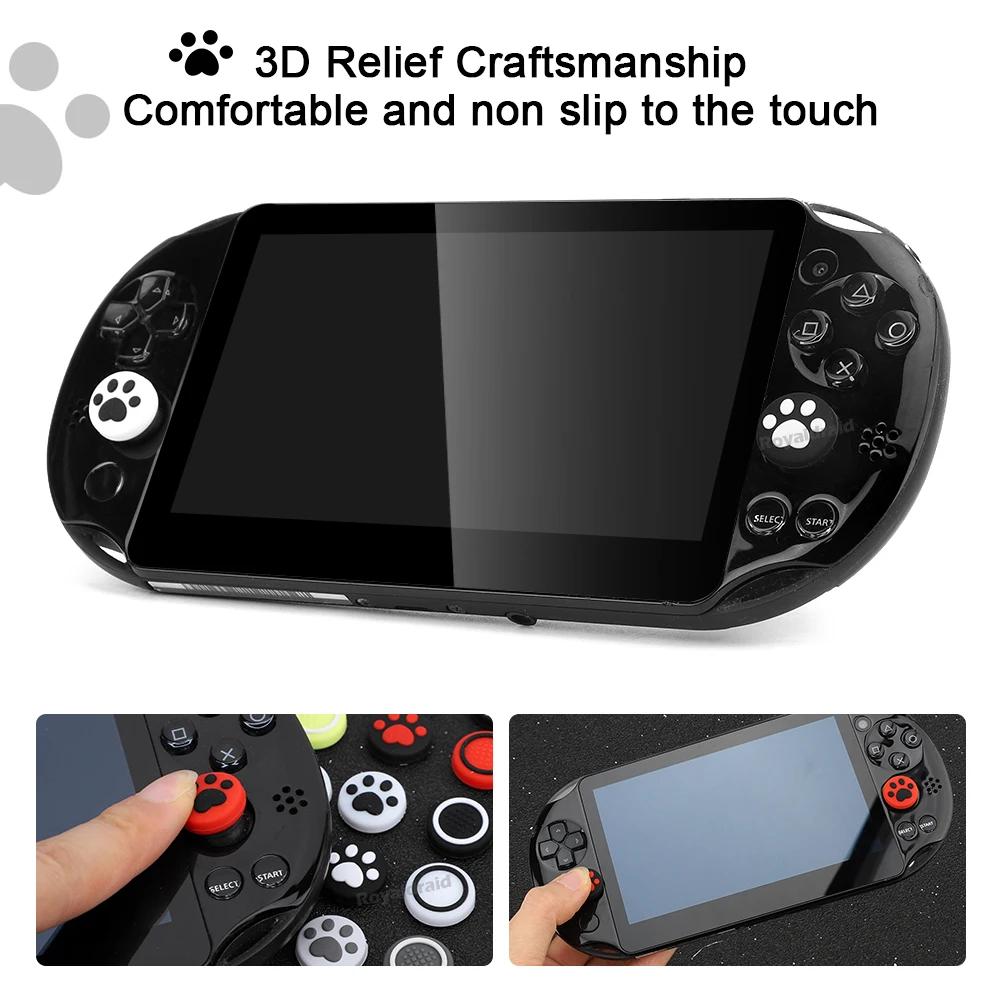 NEW 4PCS/Set Silicone Thumbstick Grip Cap Joystick Analog Protective Cover Case For Playstation Psvita PS Vita PSV 1000 2000