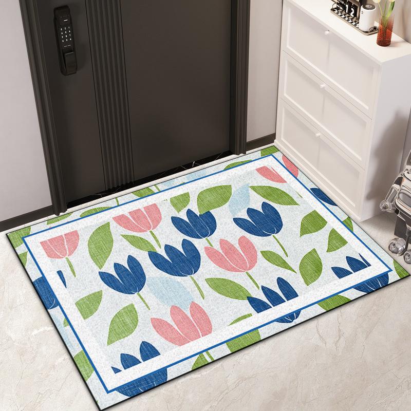 Wire Ring Entry Mat Ins Air Resistant Dirty PVC Can Be Cut Silk Ring Mat Non-slip Easy To Clean Entry Door Carpet