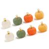 5PCS/Lot 12 14mm Cute Pumpkin Pendant Rose Quartz Green Aventurine Natural Stone Pendant Charms for Jewelry Making DIY Necklace