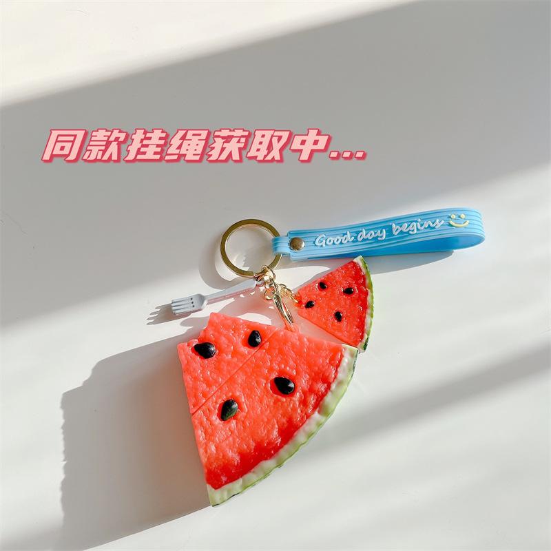 Funny watermelon for AirPods pro apple bluetooth headset cover 2/3/4 generation silicone protection soft case for