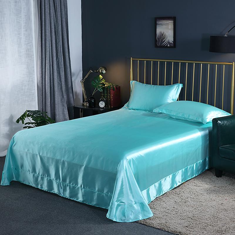 Luxury Natural Mulberry Silk Bed Sheet Set or Only A Bedsheet High-end Stain Queen Ruffles Bed Sheet and Pillowcase Bed Linens