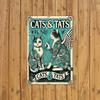 Vintage Katzen Tattoo Kunst Metallschild Wanddekor Wasserdicht 8x12 Zoll