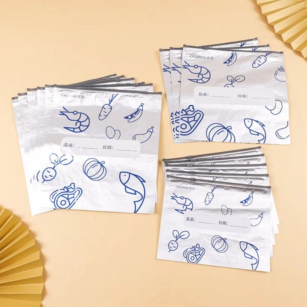 Zipper-style Thickened Aluminum Foil Sealed Cold Bag; Home Freezer Food Preservation Bag; Environmental Food Packaging Bag.