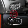 For Jeep Renegade 2015 - 2025 Head Light Lamp Headlight Switch Adjust Panel Cover Decoration Sticker Trim Interior Accessories