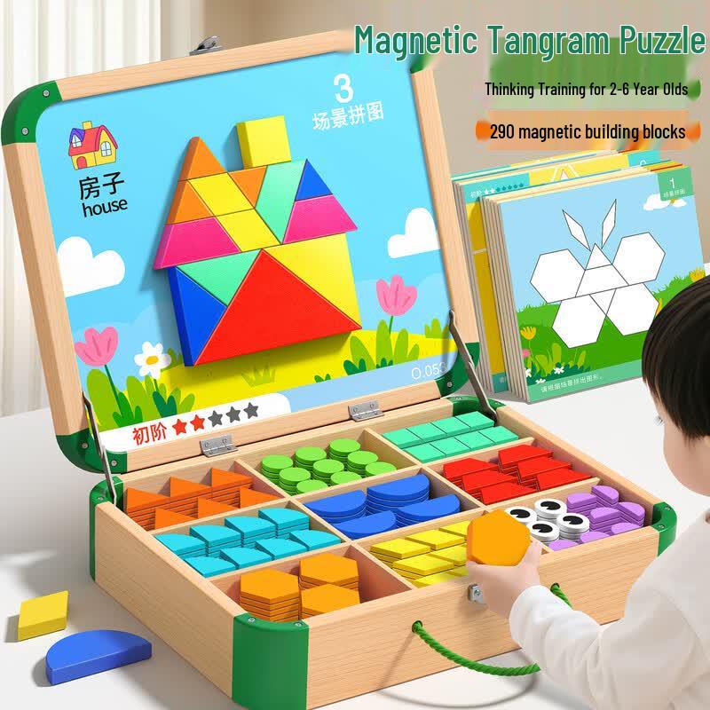 Xingxingzhou Magnetic Tangram Geometric Puzzle Set