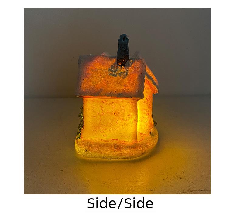 Port of Love Christmas Resin Cottage Luminous Table Ornaments
