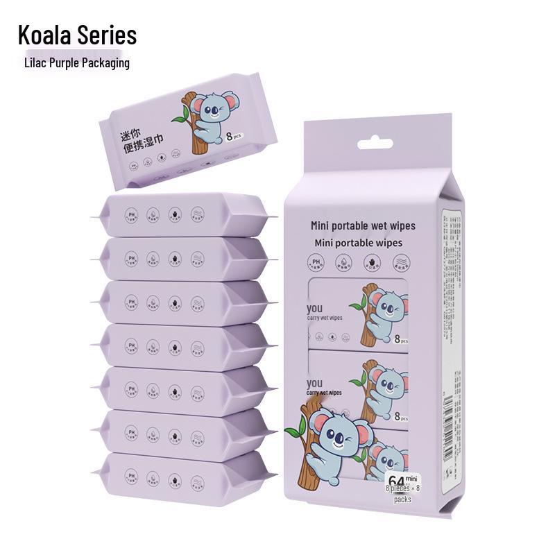 Paquete de Viaje Mini Toallitas Húmedas: 8 Toallitas Húmedas para Bebé por Paquete, Especialmente para las Manos de los Niños