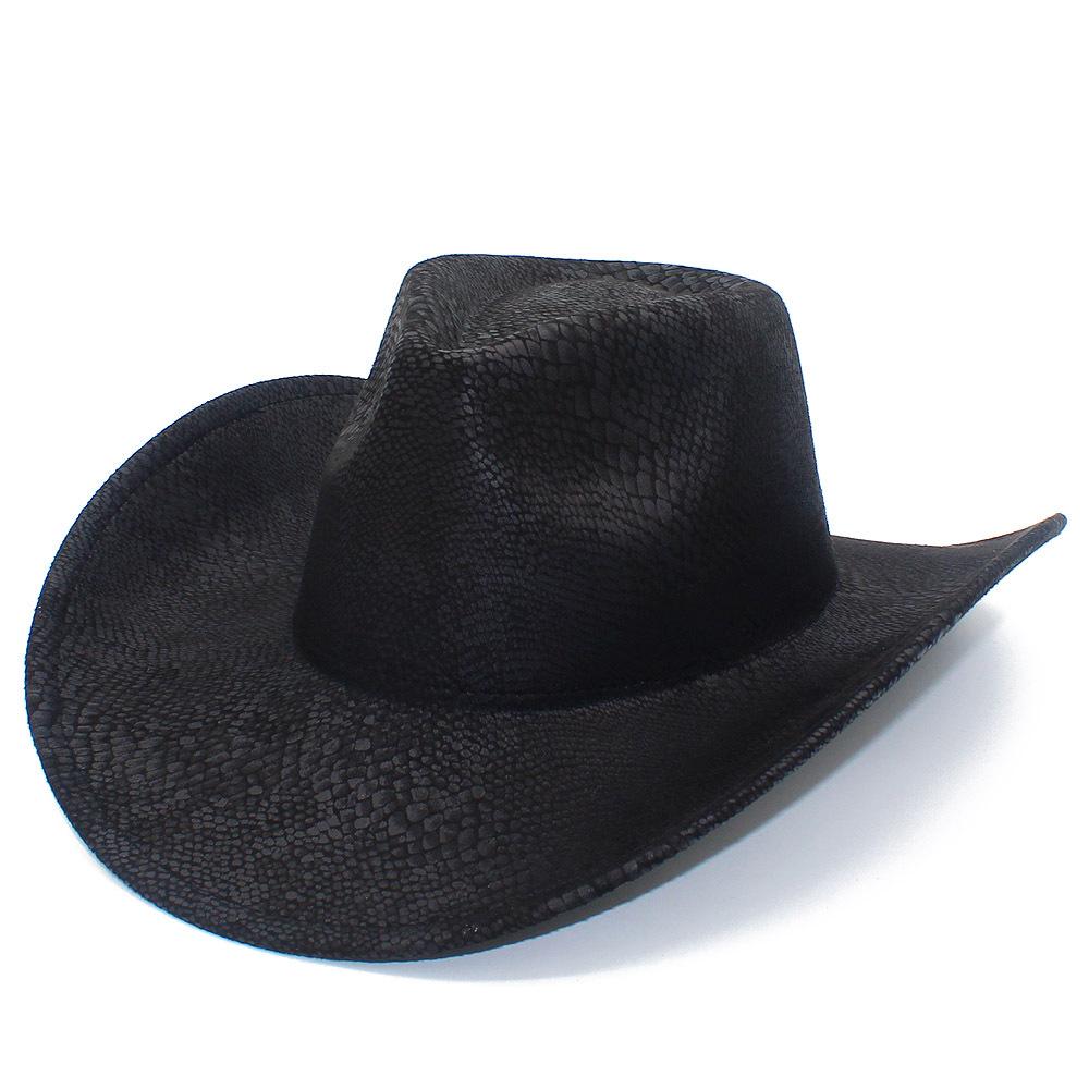 Fashion new snake pattern top hat TEMU hot-selling western cowboy hat personalized jazz hat