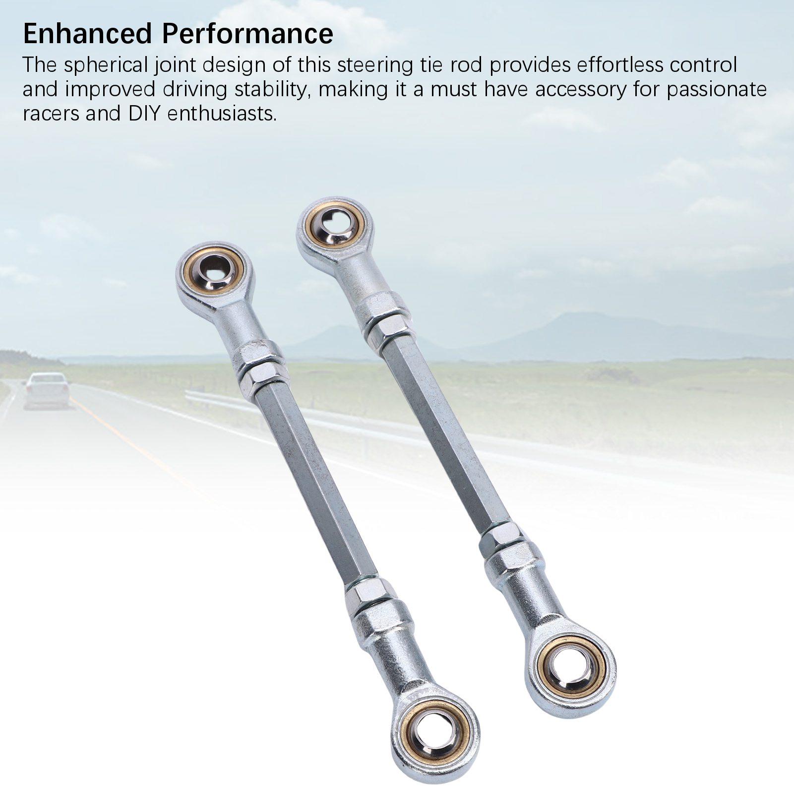 

1 пара 155 мм 8 мм рулевая тяга вала стальной сплав высокая твердость износостойкий для картинг дрифт трайк квадроцикл мини