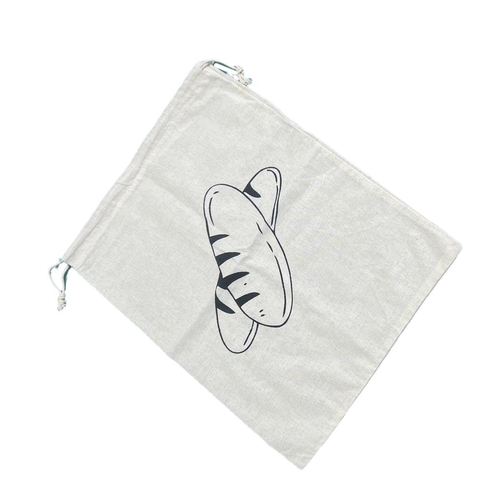 Practical Drawstring Linen Bread Bags Sustainable and Breathable Packaging Pouch Perfect for Bread Fruits and Snacks
