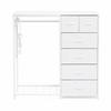 Children's Wardrobe with 6 Drawers, Clothes Rail & Socket - Multifunctional Coat Rack for Children's Room, White