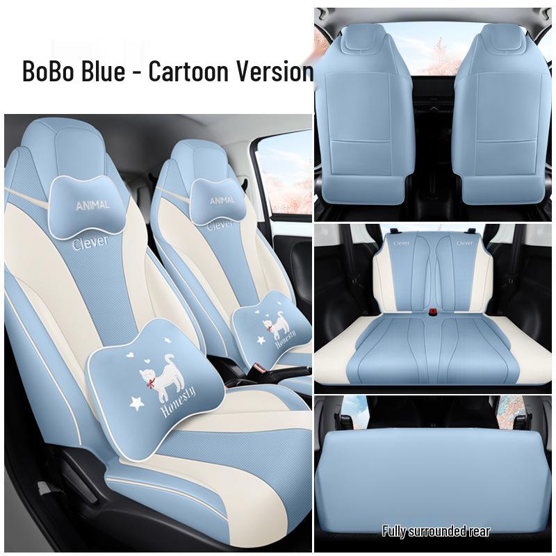 Coway Perforated Leather Car Seat Cushion for All Seasons - Full Surround & Compatible with Electric Seats