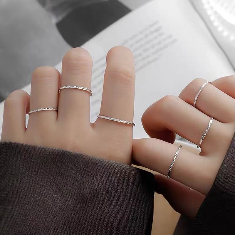 Women s Fashion Starry Sky Ring adjustable opening