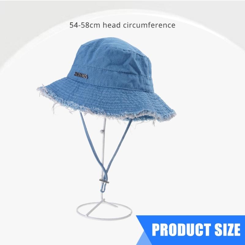 Damen Stoff Stoff Fischer Eimerhut Verstellbarer Sonnenhut Strand Outdoor Camping Reise Kopfbedeckung für Urlaubsbekleidung