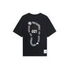 Li-Ning Badfive 2022 Shanghai City Limited Edition Hu Hood Letter Print Loose Round Neck Short Sleeve T-Shirt Unisex Tops Black AHSSB05-3