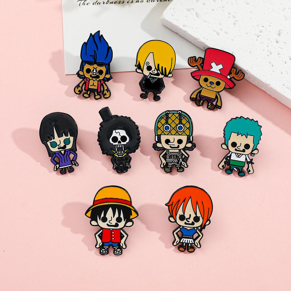 Anime ONE PIECE Roronoa Zoro Brooch Enamel Pin - Creative Hot Blooded Metal Badge for Backpack And Clothing Accessories