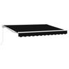 Manual Retractable Awning Black 3 X 2.5 M