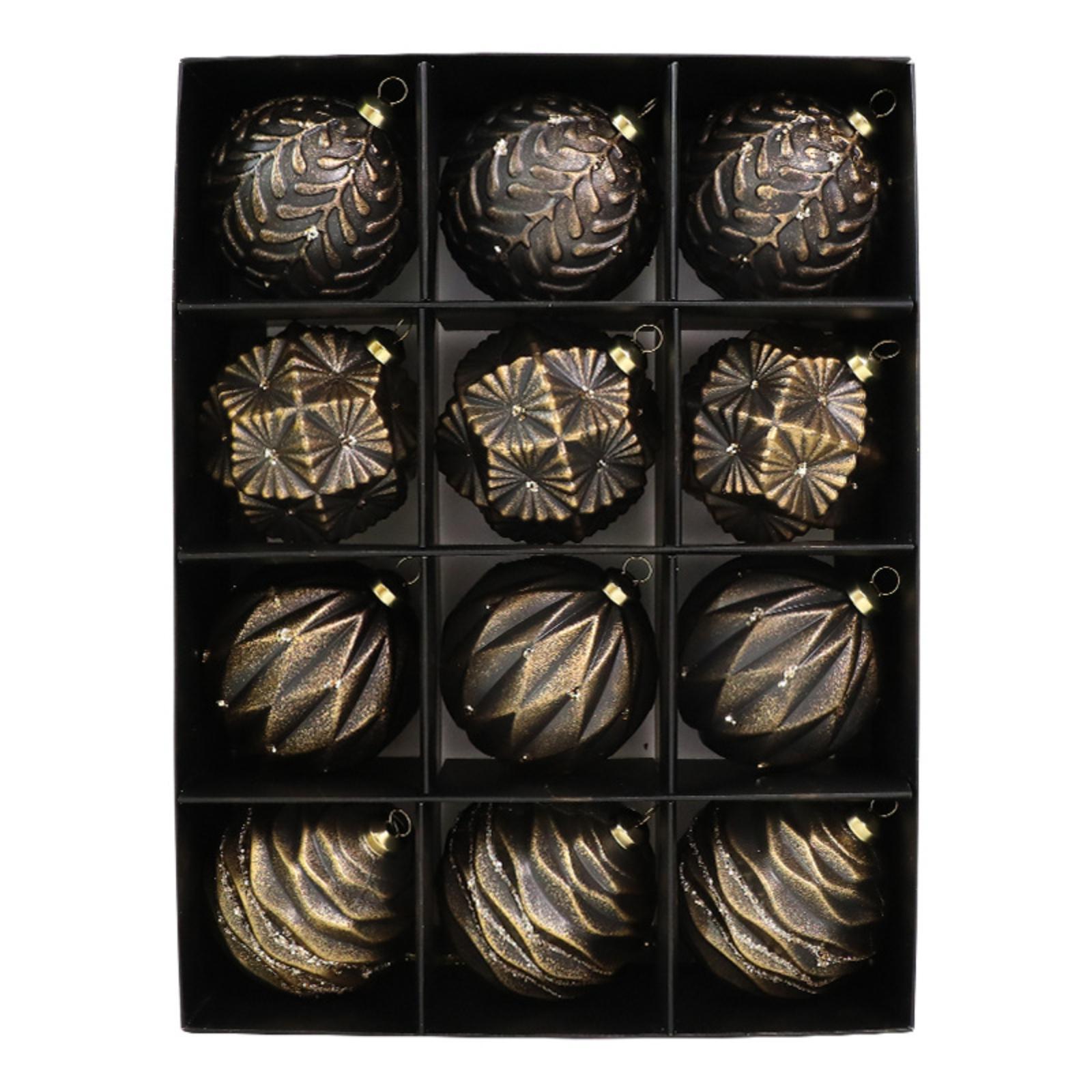 

Набор ретро-антикварных рождественских шаров 12 шт./8 см Антикварное украшение для рождественского шара Украшение для рождественской елки Украшение для витрины One Size