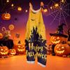 Women Sleeveless Jumpsuit Halloween Print Loose Fit Vintage Style Overalls Cotton Linen Blend Casual Wear